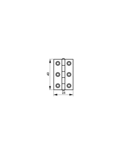 Thirard Charnière D'Ameublement-Charnière de porte de meuble / porte légère, 40x25mm, inox 309 -