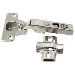 Diall Charnière invisible clipsable acier nickelé pour porte à recouvrement Ø35 mm 110°, lot de 2