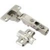 Diall Charnière D'Ameublement-Charnière invisible clipsable acier nickelé pour porte à demi-recouvrement Ø35 mm 110°, lot de 2
