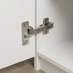 Diall Charnière invisible key hole acier nickelé pour porte à demi-recouvrement Ø26 mm 92°, lot de 2