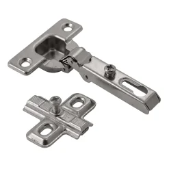 Diall Charnière invisible key hole acier nickelé pour porte Ø26 mm 92°, lot de 2
