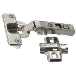 Diall Charnière D'Ameublement-Charnière invisible tourillon acier nickelé pour porte à demi-recouvrement Ø35 mm 110°, lot de 2