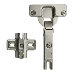 Diall Charnière invisible tourillon acier nickelé pour porte Ø35 mm 110°, lot de 2
