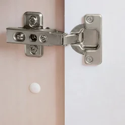 Diall Charnière invisible tourillon acier nickelé pour porte Ø35 mm 110°, lot de 2