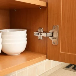 Diall Charnière D'Ameublement-Charnière invisible tourillon acier nickelé pour porte à recouvrement Ø35 mm 110°, lot de 2