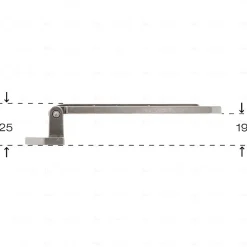 Hardwarexchange Charnière D'Ameublement-Charnières et accessoires en zamac Diamètre 124 x 25 Nickel millésimé