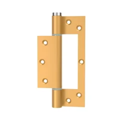 Hardwarexchange Charnière simple action à ressort, 150X40 mm, en aluminium anodisée or posée totalement en applique