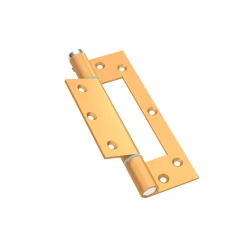 Hardwarexchange Charnière simple action à ressort, 150X40 mm, en aluminium anodisée or posée totalement en applique