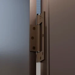Hardwarexchange Charnière simple action à ressort, 150X40 mm, en aluminium anodisée bronze posée totalement en applique
