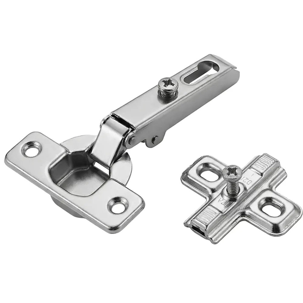 Diall Charnière D'Ameublement-2 charnières invisibles key hole recouvrable acier nickelé Ø26 mm 92°