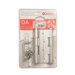 Hardwarexchange Ferme-Porte-Charnière va et vient à ressort, 120X40 mm, en aluminium anodisée argent, pour porte de 40 mm.