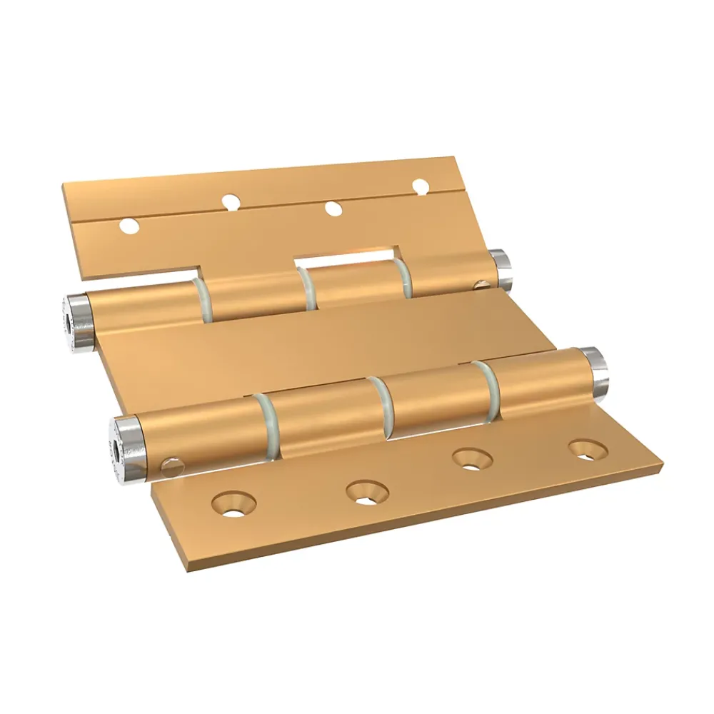 Hardwarexchange Charnière va et vient à ressort, 120X40 mm, en aluminium anodisée or, pour porte de 40 mm.