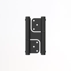 Hardwarexchange Ferme-Porte-Charnière va et vient à ressort, 120X35 mm, mouvement 180 degrés, en aluminum Noir, posée totalement en applique,