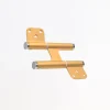 Hardwarexchange Charnière va et vient à ressort, 120X35 mm, mouvement 180 degrés, en aluminum anodisée or, posée totalement en applique,