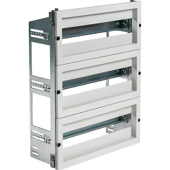 Ide Porte Et Cache Tableau Électrique-Chassis Modulaire 3 Rangées De 18 Modules Pour Armoire Polyester Pol5040 Profondeur 200mm