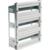 Ide Porte Et Cache Tableau Électrique-Chassis Modulaire 3 Rangées De 23 Modules Pour Armoire Polyester Pol6050 Profondeur 230mm