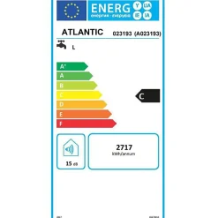 Atlantic Chauffe-eau blindé Chaufféo horizontal mural - - L - Mono - Classe énergétique sanitaire : C