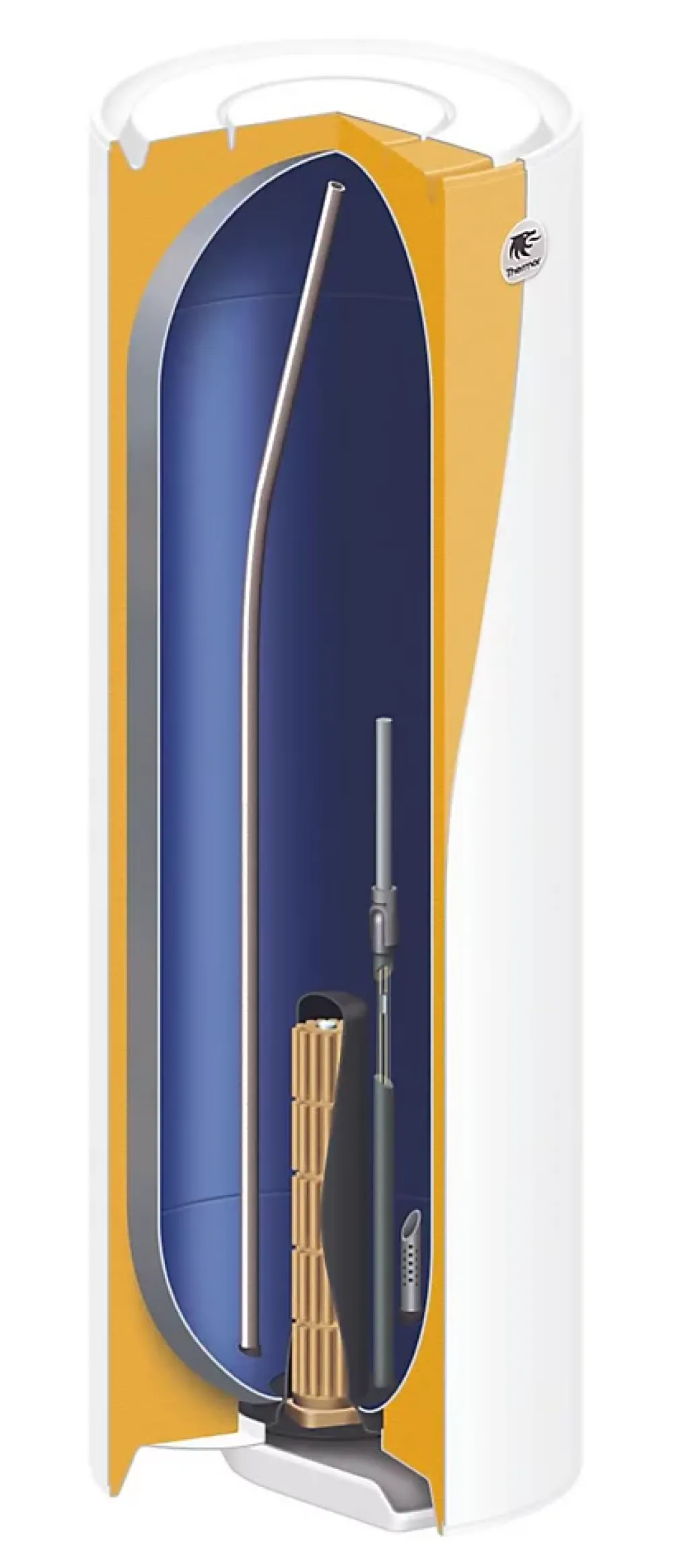 Thermor Chauffe-eau DURALIS ACI Horizontal - 200l - 2200W - Hauteur : 1470 mm - ECS : 310 l - Temps de chauffe : 4h31 - Classe énergétiq