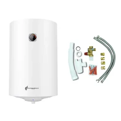Sannover  Chauffe Eau Electrique Mural Vertical Blindé Bypso Sannover 80 Litres + Kit d'Installation Complet NF