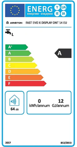 Ariston Chauffe-eau gaz instantané Fast Evo X 14 - butane/ propane
