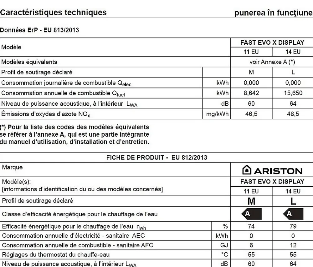 Ariston Chauffe-eau gaz instantané Fast Evo X 14 - butane/ propane