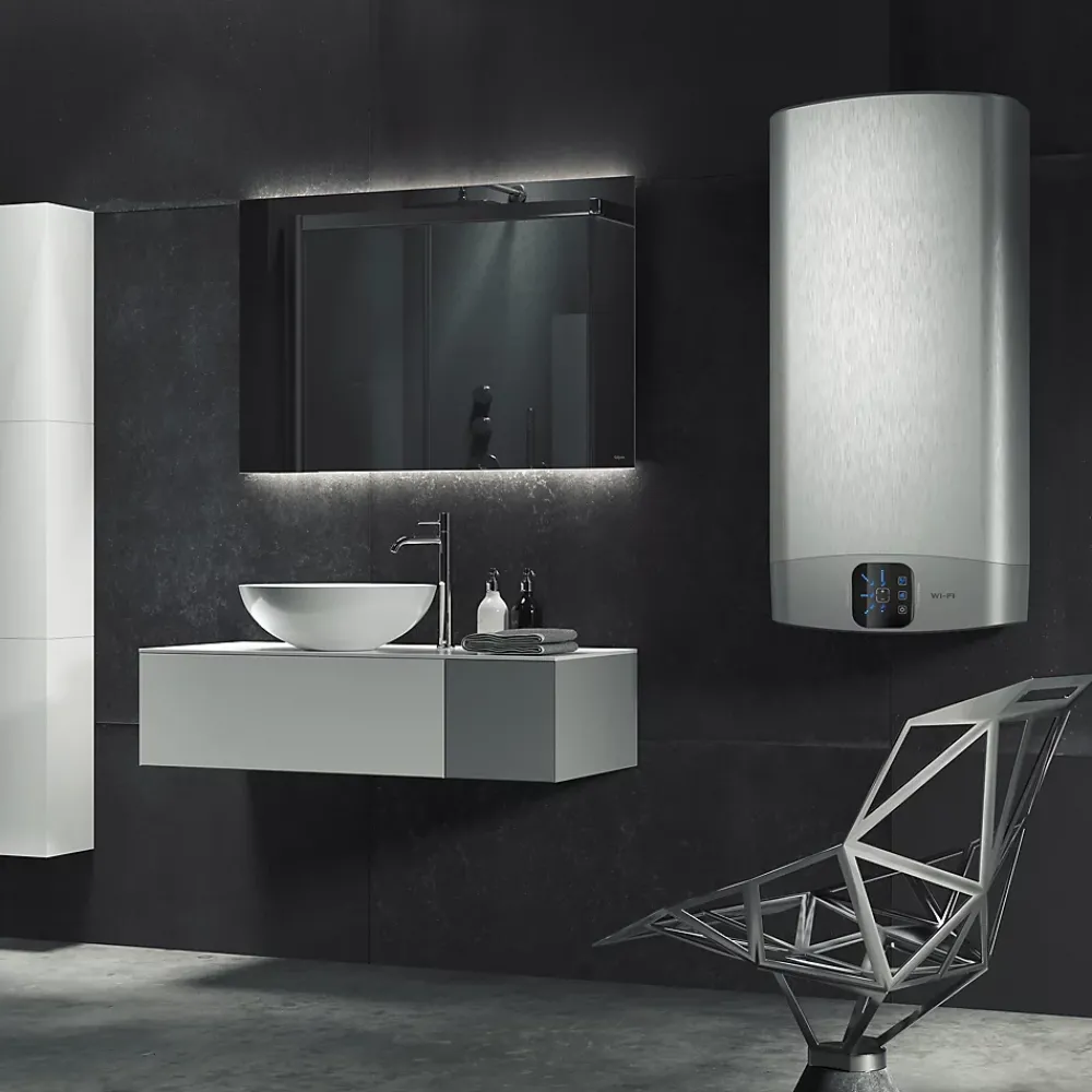 Ariston Chauffe-Eau Électrique|Chauffe-Eau Ariston-Chauffe-eau électrique connecté plat Velis Evo Dry 80L