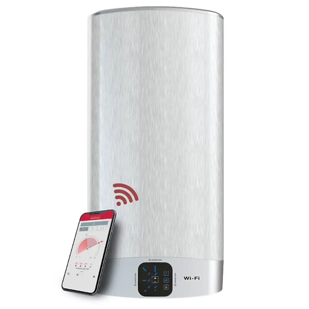 Ariston Chauffe-Eau Électrique|Chauffe-Eau Ariston-Chauffe-eau électrique connecté plat Velis Evo Dry 80L