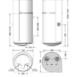 Thermor Chauffe-eau thermodynamique Aéromax 5 vertical mural 150L - - 296115