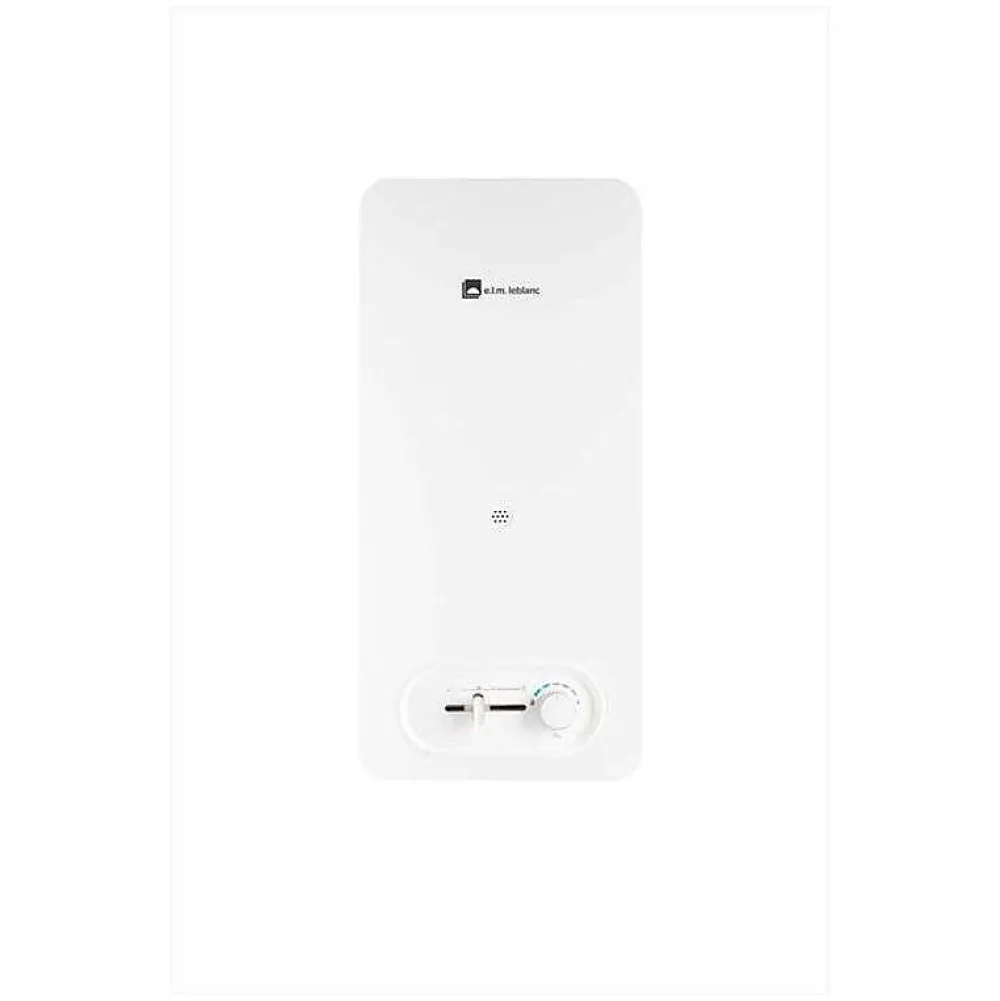 Elm Leblanc Chauffe-eau à tirage naturel ONDEA BAS NOX avec veilleuse - LC10-4 PVB - Puissance 7,9 à 17,4 kW - Butane/Propane - maxi 10 l/min