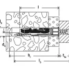 O91 Cheville À Bascule-Cheville à bascule Fischer DUOTEC 10 mm x 47 mm, 25 pièces, nylon avec vis tête cylindrique