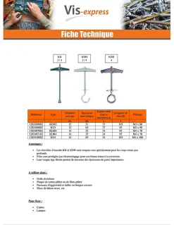 Fischer Piton À Visser-Cheville à bascule M4X70 Acier zingué KDH4 - 1 pièce