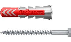 Fischer Cheville bi-matière avec vis DuoPower pour matériaux de construction 12x60 mm, 2 pièces