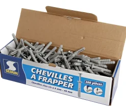 Semin Cheville Clous Vis à Frapper , 6 x 40 mm, Boite de 200 (lot de 2)