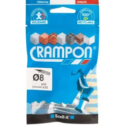 Scell-It Cheville Universelle-Cheville Crampon blanc ø8 mm + vis, 20 pièces