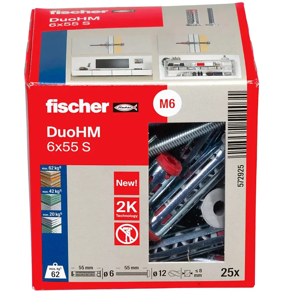 Fischer CHEVILLE DUO HM - DUO HM 6x55 S TX - 25/BTE