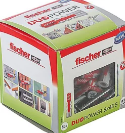 Fischer Kit De Chevilles-Cheville Duopower + vis big pack 8X40, 50 pièces