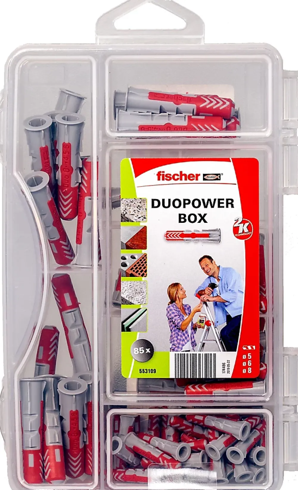 Fischer Cheville Universelle-Cheville DuoPower 30 x ø5 x l.25 mm / 35 x ø6 x l.30 mm / 20 x ø8 x l. 40 mm