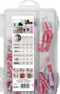 Fischer Cheville Universelle-Cheville DuoPower 30 x ø5 x l.25 mm / 35 x ø6 x l.30 mm / 20 x ø8 x l. 40 mm