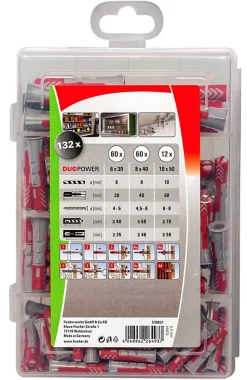 Fischer Cheville Universelle-Cheville PROFI-Box Duopower, lot de 132