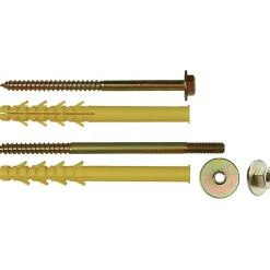ING Fixation Cheville fixation chauffe-eau - Diamètre 16 mm -200 mm - Plâtre et polystyrène - Sachet de 4 -