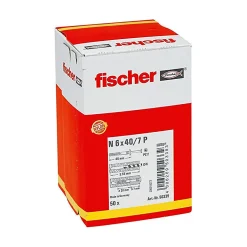 Fischer Kit De Chevilles-Cheville À Frapper N-f Avec Collerette Épaisse Et Clou Tête Fraisée