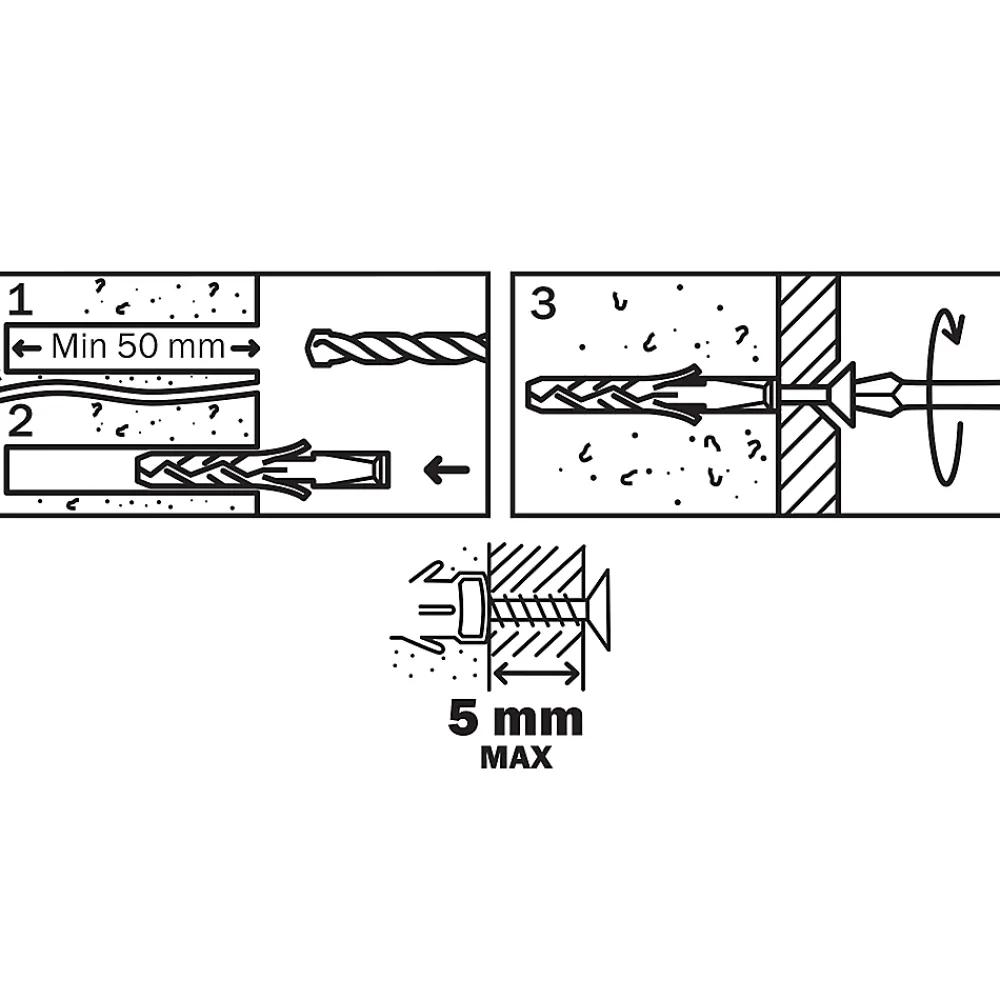 Diall Cheville Universelle-10 chevilles nylon CL PZ Ø8x40mm
