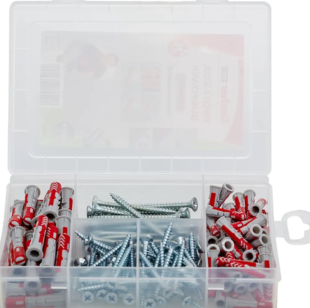 Fischer Chevilles profibox Duopower 160 pièces avec vis