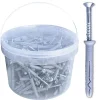 D-Work 200 Chevilles à Frapper NHS D. 8 x Lt. 60 mm avec Vis Tête Fraisée (en seau) -