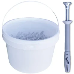 D-Work Cheville À Frapper-600 Chevilles à Frapper NHS D. 5 x Lt. 45 mm avec Vis Tête Fraisée (en seau) -