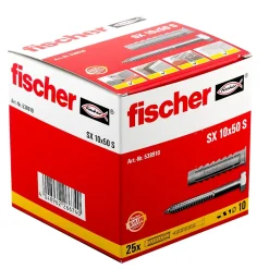 Fischer Cheville Universelle-25 chevilles pour murs pleins Ø10x50mm