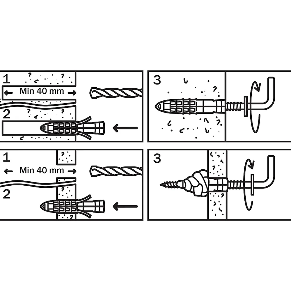 Diall Cheville Universelle-4 chevilles universelles nylon CL HL Ø6x30mm