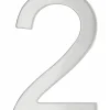 Thirard Chiffre 2 adhésif, inox, H.76mm -