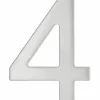 Thirard Chiffre Et Lettre Pour Maison-Chiffre 4 adhésif, inox, H.76mm -