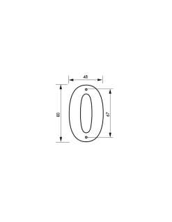 Thirard Chiffre 8, laiton, à visser, H.51mm, doré-
